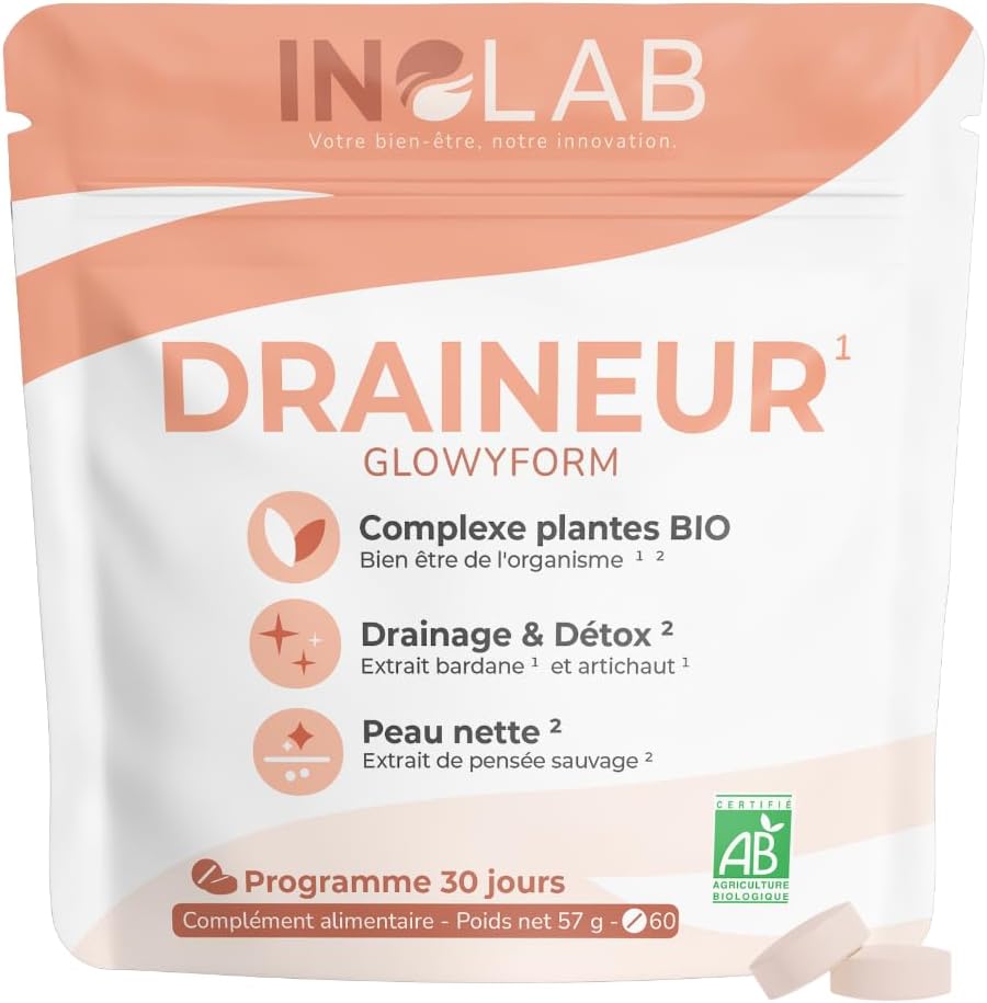 Inolab I Powerful Bio Drainer I Triple Detox = Liver + Kidneys + Skin I Weight Loss – Clean Skin – Boost Metabolism I Made in France Inolab I Powerful Bio Drainer I Triple Detox = Liver + Kidneys + Skin I Weight Loss – Clean Skin – Boost Metabolism I Made in France