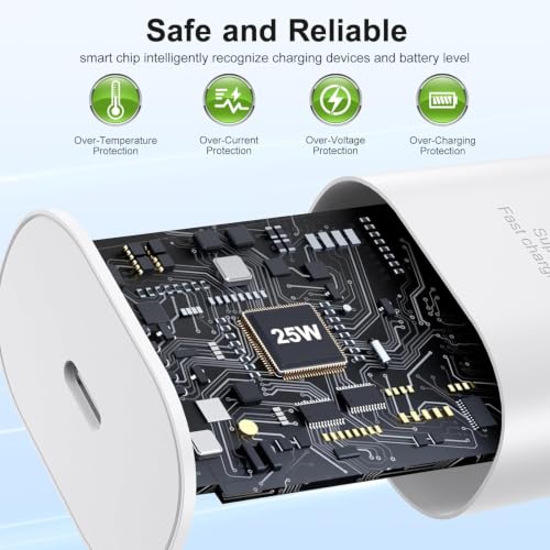 Image of (BIS-Certified) 25W Type-C Adapter with Cable Charger Compatible with Samsung Galaxy S25, S24, S23, S22, S21(Ultra /Fe), M35, M36, M16, M06, M05, M56, A55 5G, A35 5G, A15, F15, F14 (Z /S /A /M /F Series)