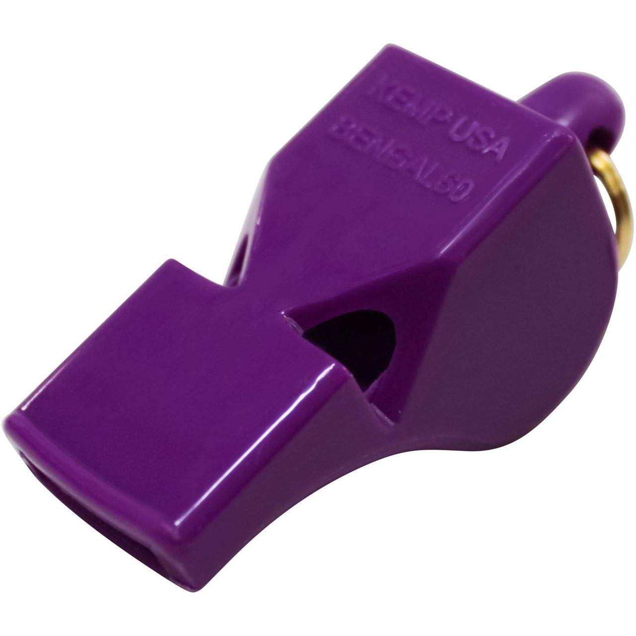 Kemp USA Bengal 60 Whistles for Adults Pea-Less Design Whistle for Coaches - Loud, Clear Sound Above Ambient Noise, Lifeguard Whistle - Self-Clearing Chambers - Purple