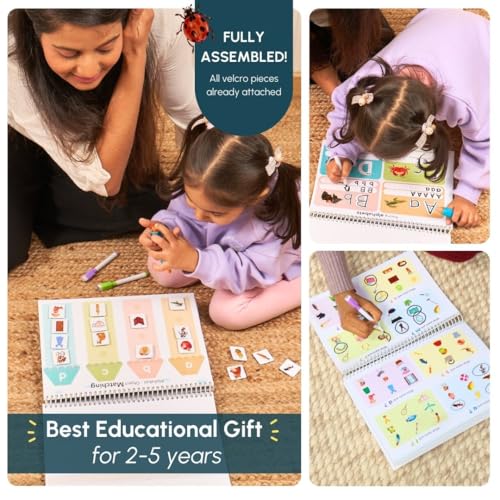Image of Curious Cub Montessori Busy Book | Toddler Busy Binder for 2-5 Years |Alphabet Books For Kids 2 Yrs|ABCD Book, Baby Quiet Book | 2 Yrs Kid Activity ... |Busy Binder for Toddlers (Math Busy Book)