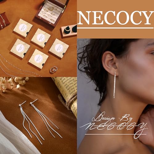 Homecoming Prom 14K Gold/Silver Plated Dangle Earrings for Women Dainty Long Hanging Chain Earrings Trendy Dangling Pearl Threader Earrings for Women Non-Tarnish Jewelry3