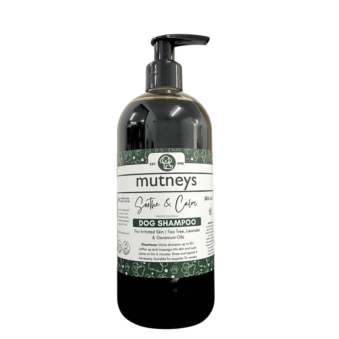 Medicated Antibacterial Dog Shampoo Concentrate - Soothe And Calms Dry Itchy Irritated Damaged Skin- Dog Grooming Salon Treatment 500ml 10 To 1 Dilution Rate