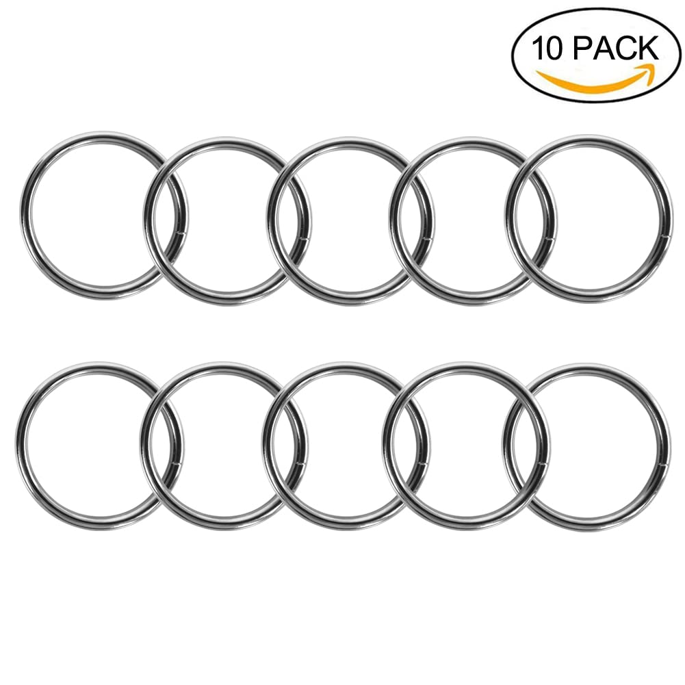10 Anneaux En Métal Pour Macramé - 40mm Diamètre - Pour Cintres Plantes Et Artisanat - Alliage Résistant