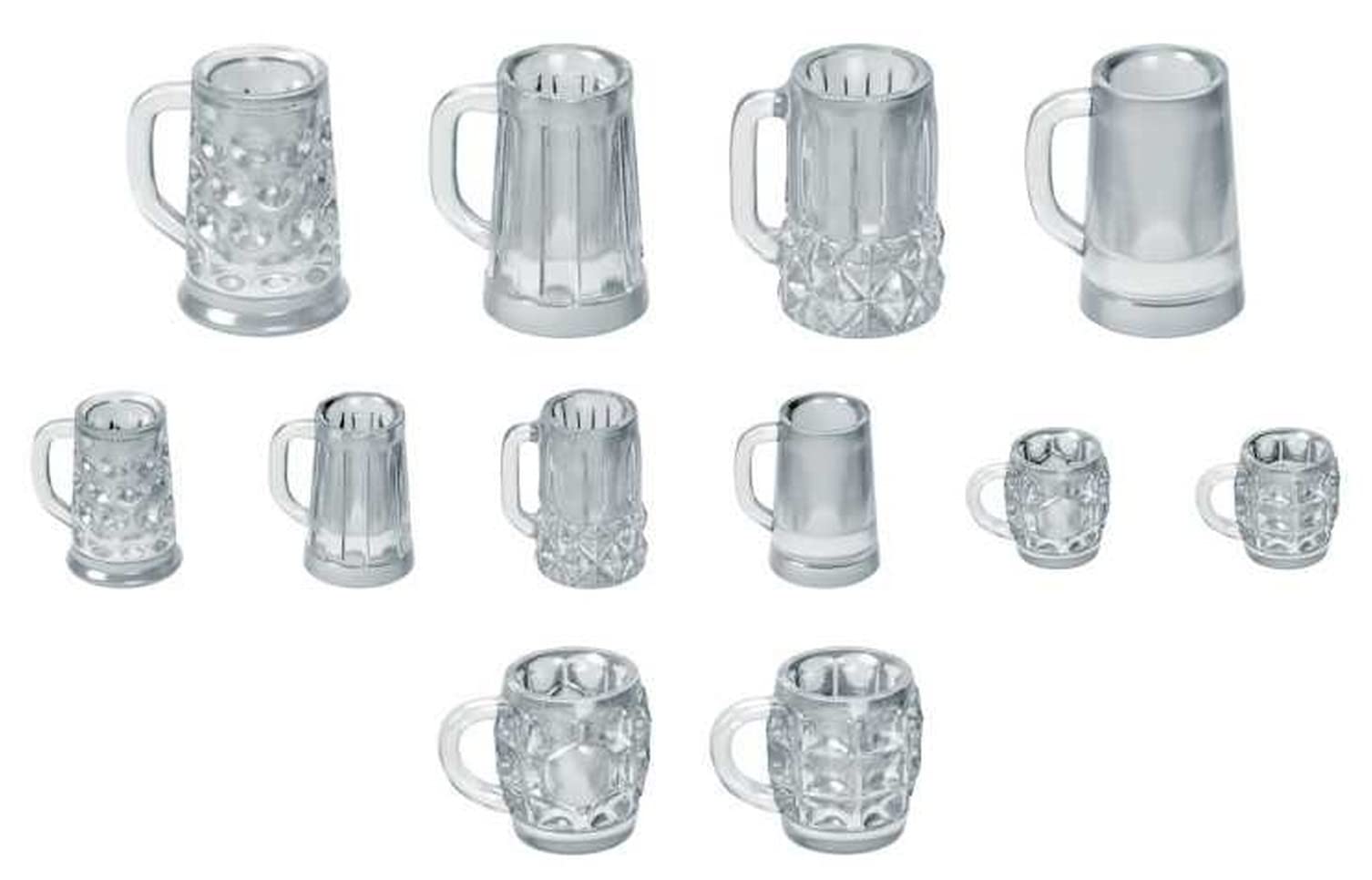 Green Stuff World 3D Printed Resin Bits - Beer Mugs 30pcs 1:48-1:35
