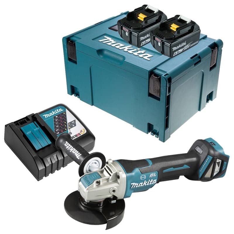 Makita DGA519RGJ Winkelschleifer 18 V LXT Ø 125 mm (2 x 6,0 Ah) aus Makpac