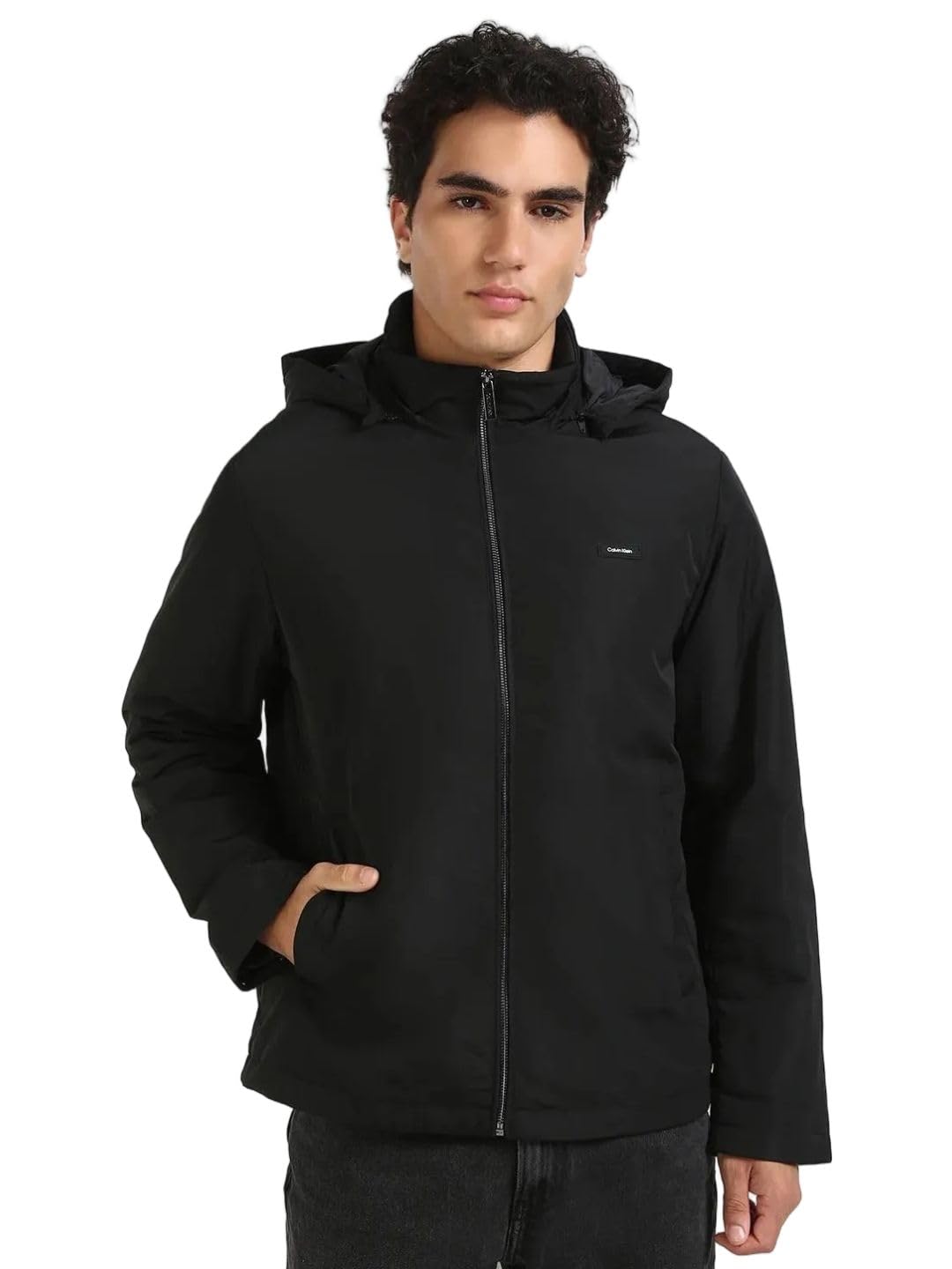 calvin klein jeans Solid Regular Fit Polyester Jacket-picture-32
