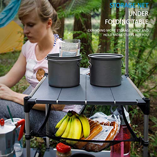 Camp Solutions Lightweight Portable Camping Table Small Folding Aluminum Table with Carry Bag for Camping Hiking Collapsible Outdoor Picnic Grill Table BBQ Stand Free Splicing Table (Combination) - Thumbnail 3