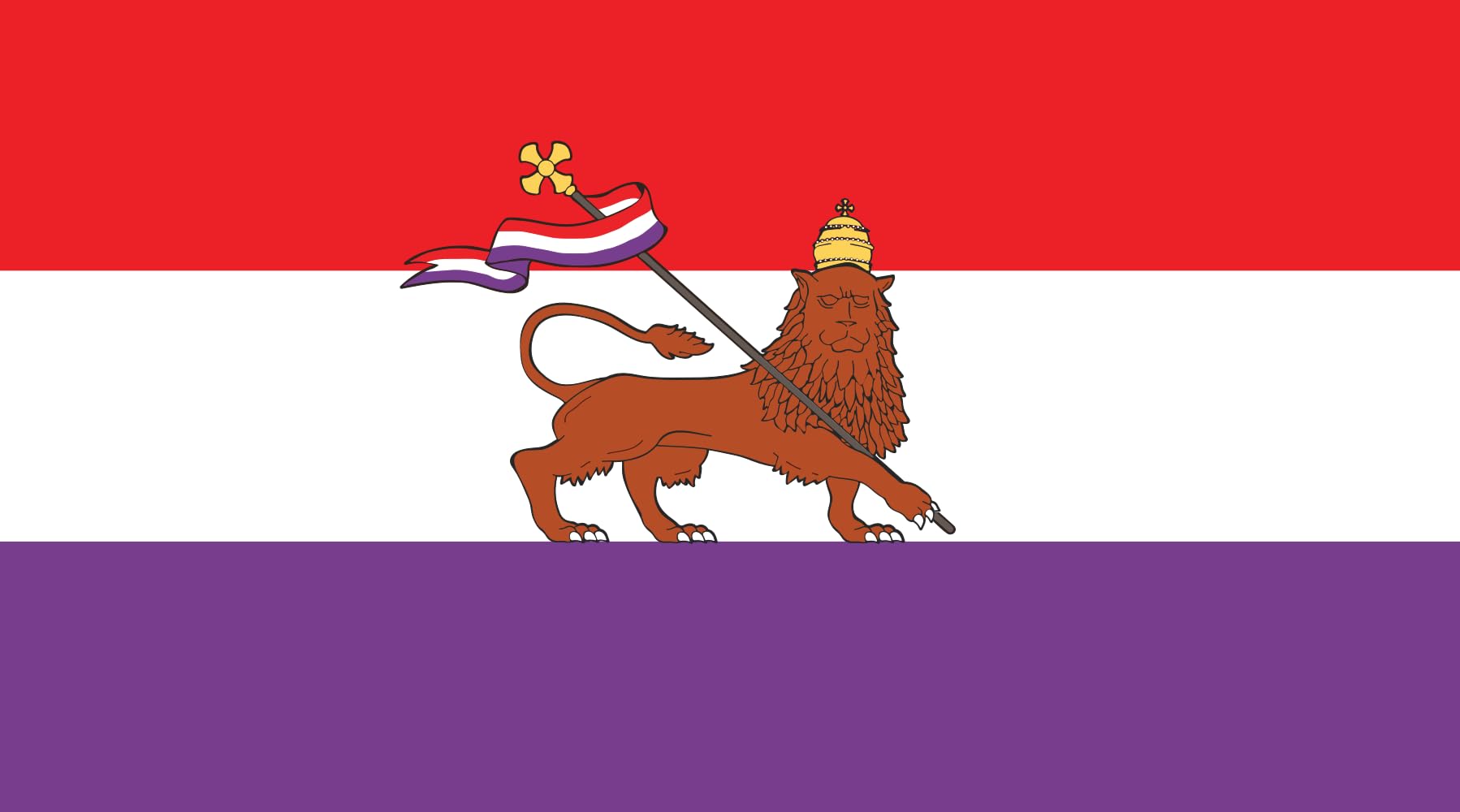 Drapeau Éthiopie 1875-1881 grand modèle pour décorer votre salon ou un espace culturel thématique
