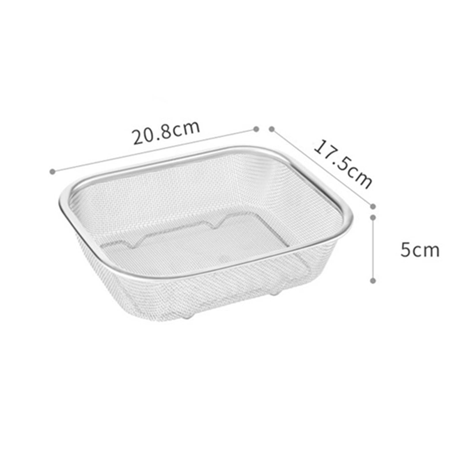 Cestini for friggere, contenitore for snack, supporto for snack, cestello for griglia universale Cestino for patatine fritte in acciaio inox Scolapasta quadrato filtro for alimenti in acciaio setaccio