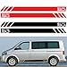 LSDJPO 2 pièces Bus Californie T6 30 édition Voiture Porte côté Jupe Rayure Autocollant, pour Volkswagen VW Multivan Transporter T4 T5 T6 Accessoires