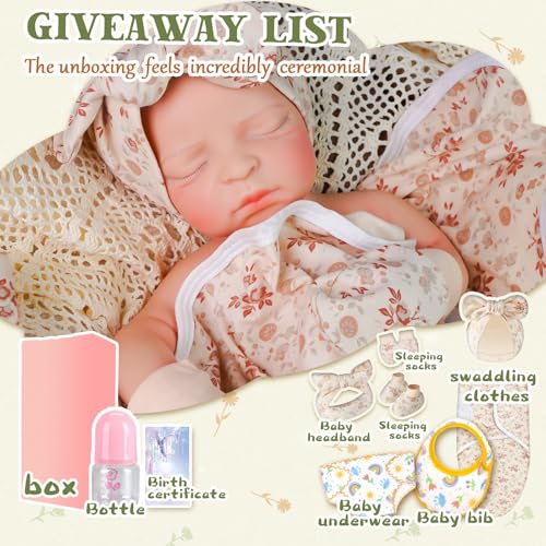 Muñeca Reborn Baby Silicona Realista 44 cm miniatura 4
