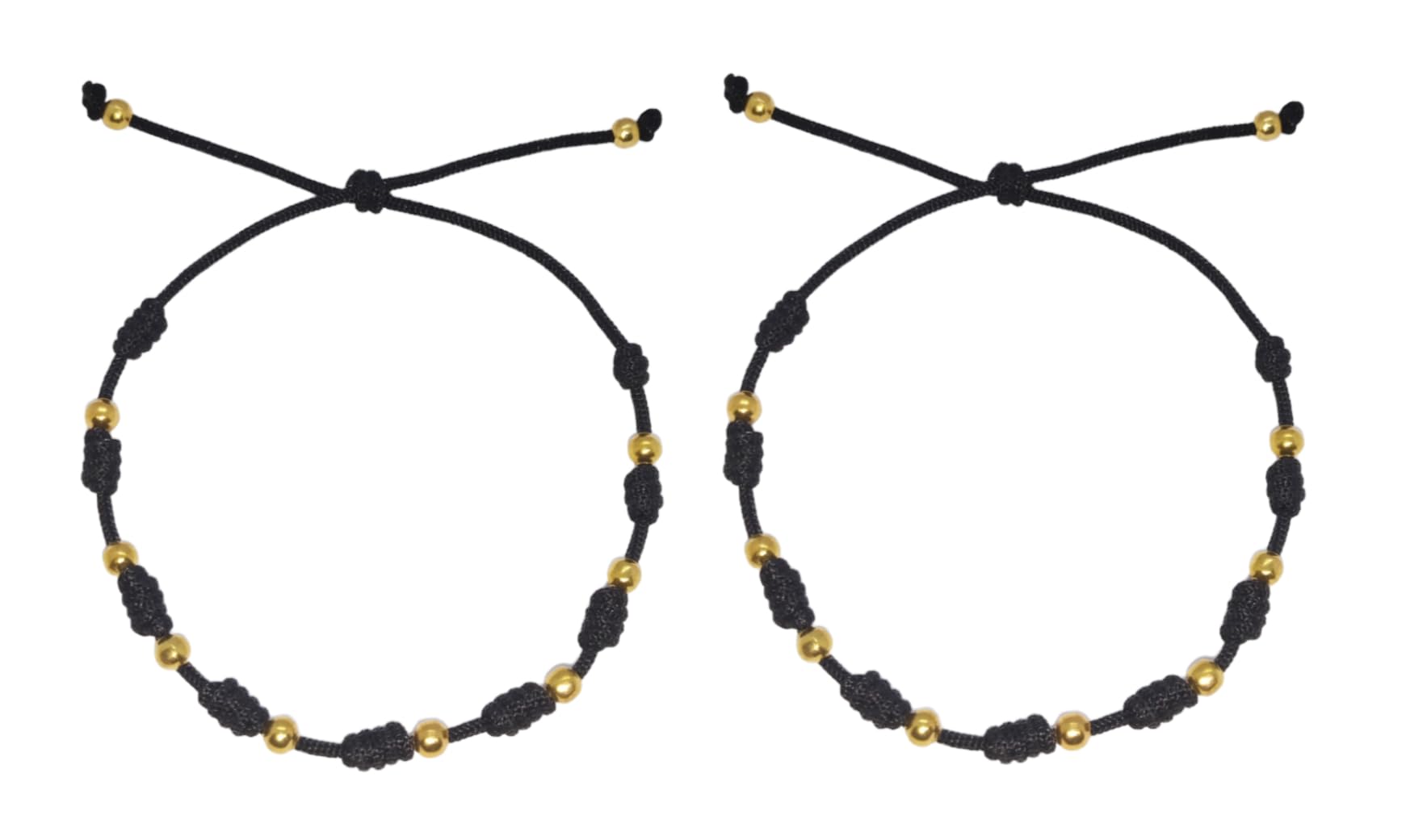 Aksvita Adjustable Handmade Anklet for Woman Combo for Girls Nazar Black Anklet for Girls Avoid Negative Energy Skin Friendly (Blk gold knot) (B0CGV8DN76) Amazon Price History, Amazon Price Tracker