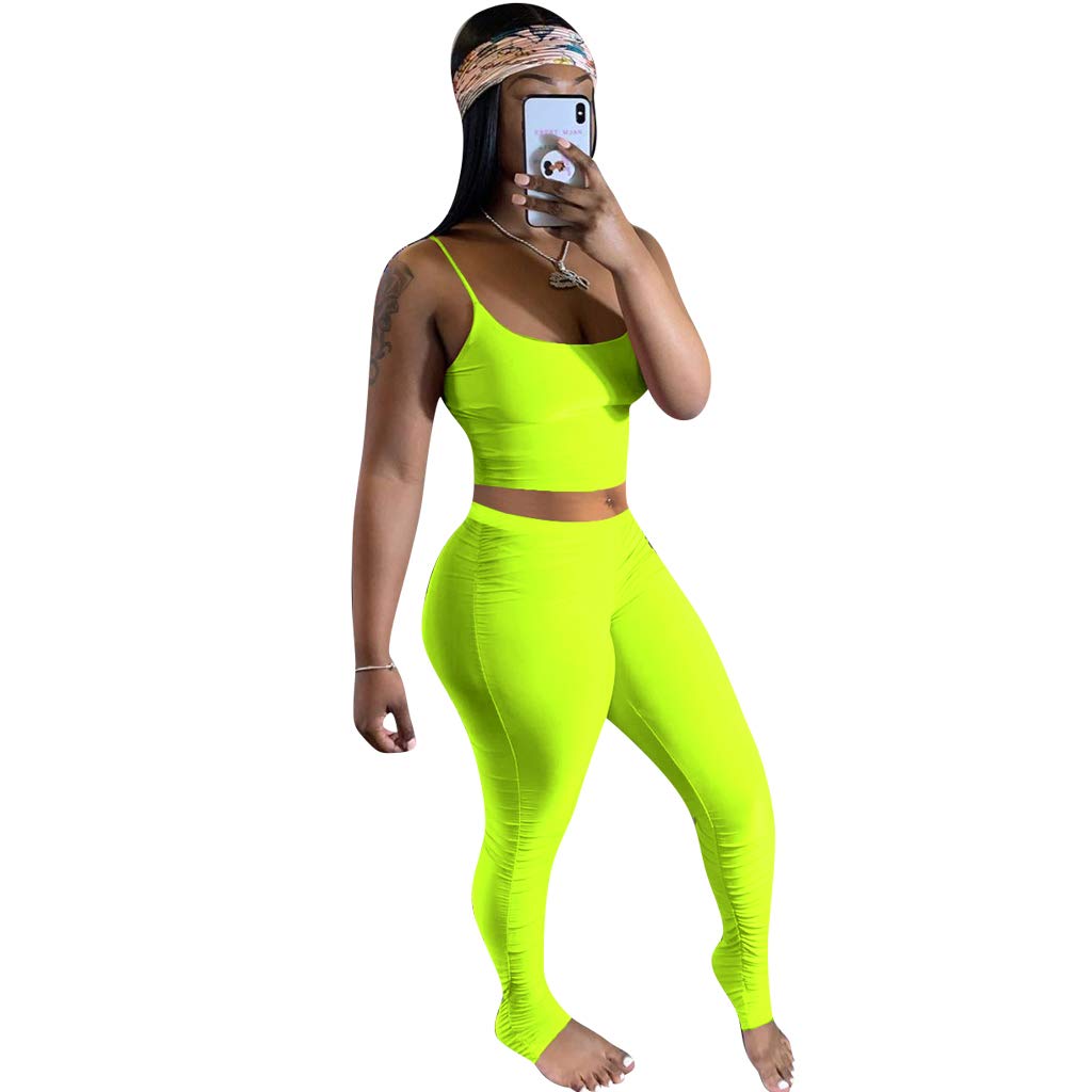 Women's 2 Piece Outfits Summer Lounge Wear Bodycon Workout Sets