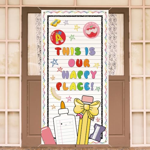 HunnmingRe Composition Notebooks Line Door Decor First Day of School Decor