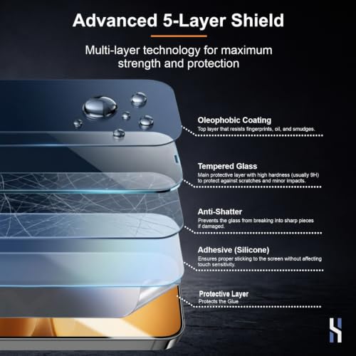 Image of Tempered Glass for IQOO 15R Military Grade 9H Screen Guard, Anti-Scratch, Shatterproof, Edge to Edge Full Coverage - Black Border