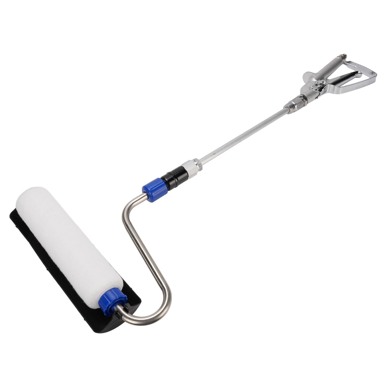 Rouleau de peinture électrique Airless - Brosse auto-amorçante efficace pour bricolage - Acier inoxydable - Alliage d'aluminium