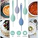 Shappy 4 Pieces Silicone Cooking Spoons 10.6 Inch Heat Resistant Kitchen Spoons for Mixing, Serving and Stirring Upgrade Large Non Stick Basting Utensils, Dishwasher Safe(Spoon,Fresh Color)