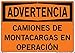 Vestil SI-W-61-E-PS-040-S FORKLIFT TRUCKS OPERATING/CAMIONES DE MONTACARGAS EN OPERACI?N Warning Sign, Polystyrene, 0.040" Overall Size, 20.5" W x 14.5" H