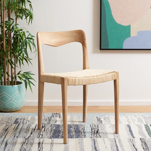 SAFAVIEH Home Collection Sezia Natural Woven Wicker & Teak Solid