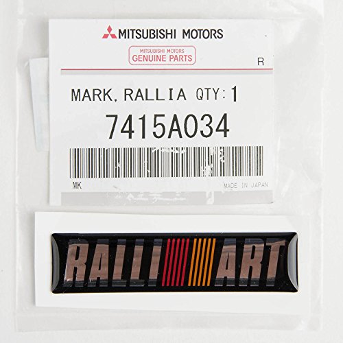 Image of Genuine Mitsubishi Motors Ralliart Emblem 67 X 16mm Part# 7415A034 Made in Japan