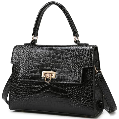 Makukke Crocodile Pattern Pu Leather Shoulder Bag for Women