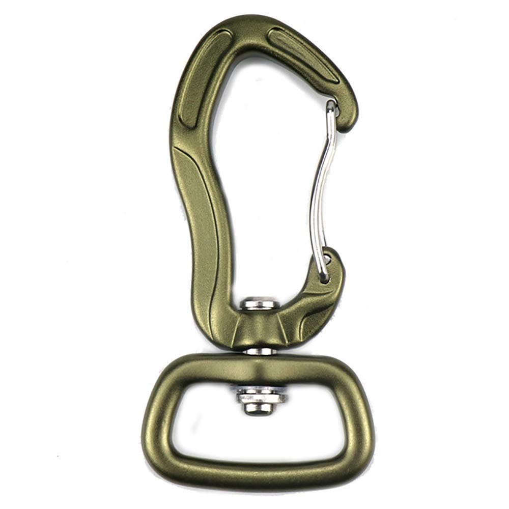 Moschettone Pesante, Gancio Clip Moschettone Super Robusto Clip di Fissaggio 4 Pezzi 4kn Portachiavi Escursionismo Altalena Guinzaglio per Cani Super Resistente (Verde,70x35mm)