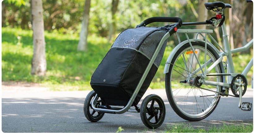 SachsenRAD Einkaufstrolley mit 12" Rdern & Einkaufstasche, Fahrradanhnger  Transporttrolley zum Einkaufen : Amazon.de: Kche, Haushalt & Wohnen
