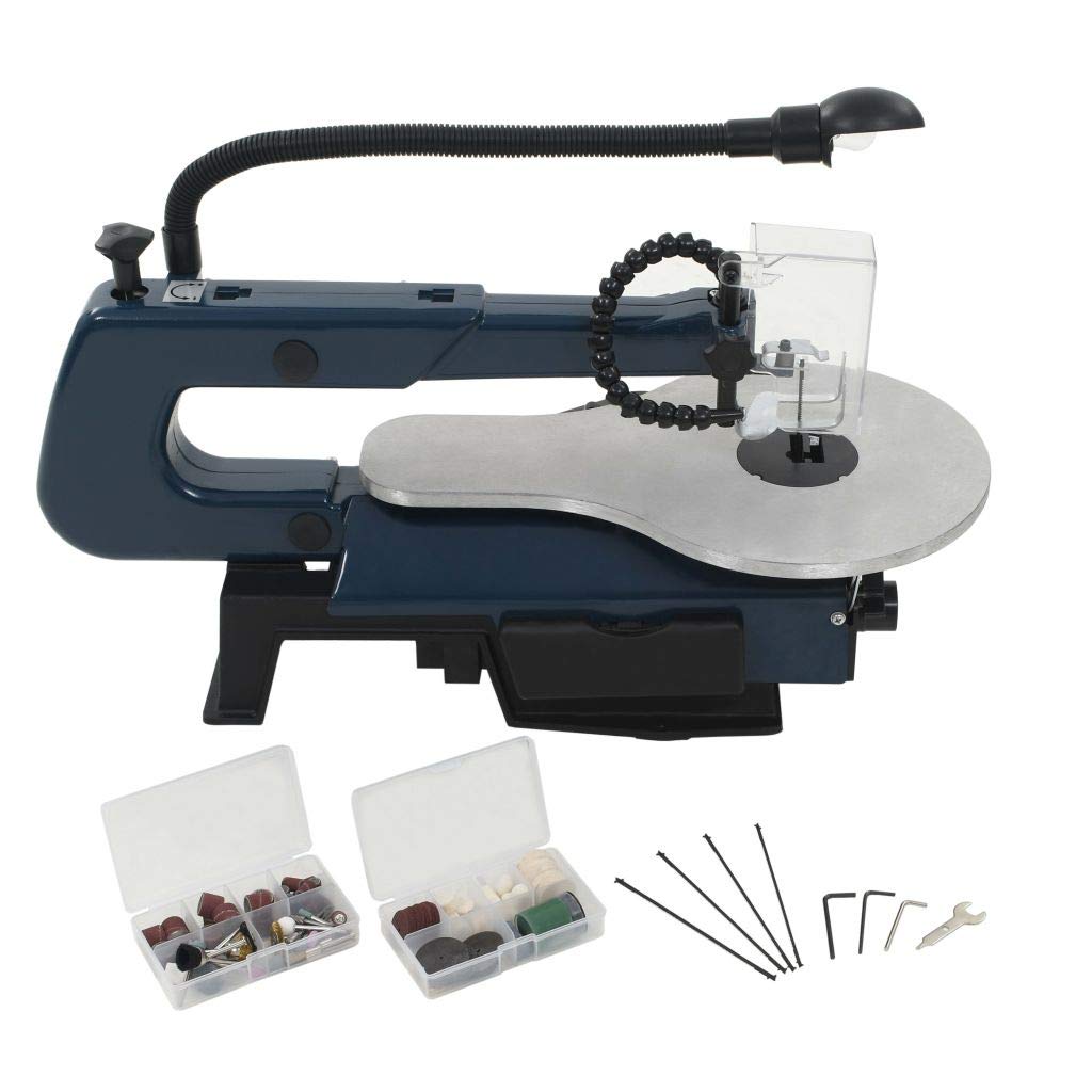 Scie à chantourner vidaXL 125 W 252 mm 108 pièces Bleu