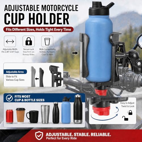 Portavasos Universal Ajustable para Motocicleta miniatura 3