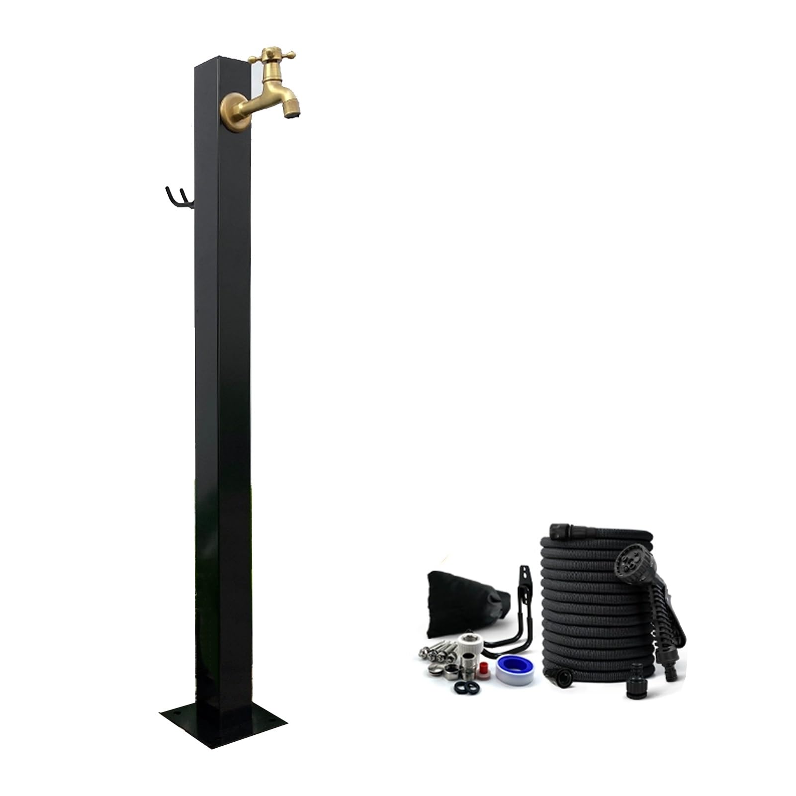 Colonna d'acqua autoportante per esterni, erogatore per rubinetto da giardino, fontana idrante, rubinetto da pavimento per irrigazione e irrigazione del cortile, soluzione idrica portatile