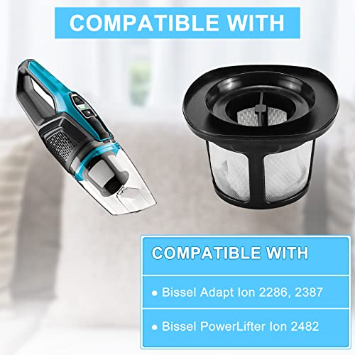 3061 Filter Replacement for Bissell Adapt/PowerLifter Ion Cordless Vacuum 2286 2482 2387 Compare to Part #1616323 1616322 1617684 LUXRILIX