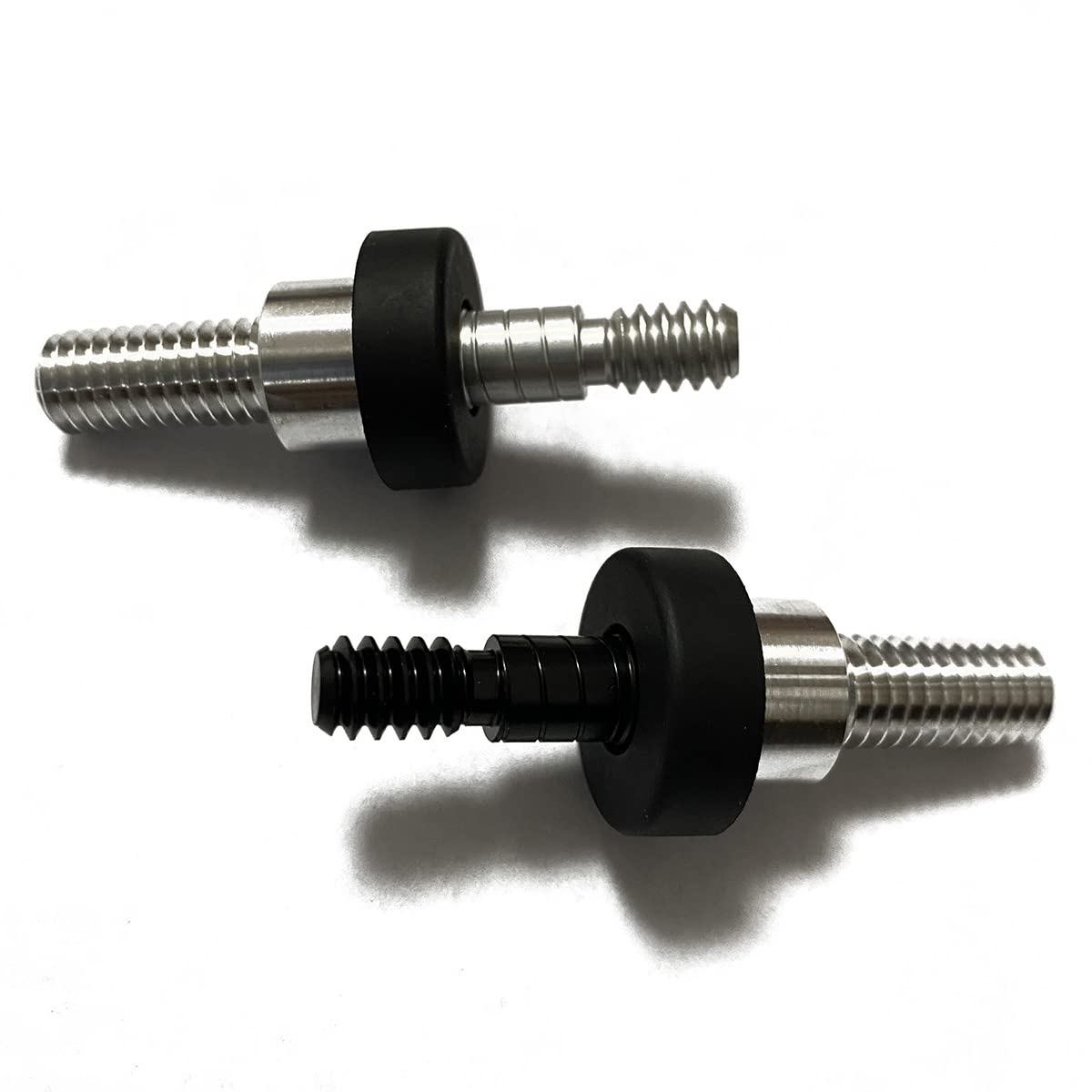 3/8-16 Pool Cue Plug Rubber Bumper Set Extension Kit (Silver and Black in Option) (Black)
