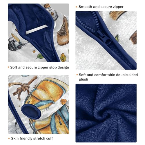 Camping Hiking Tourism Set Girls Fleece Jacket Girls Fall Jacket Girls Zip Up Hoodie Girls Sherpa Jacket 2-10T3