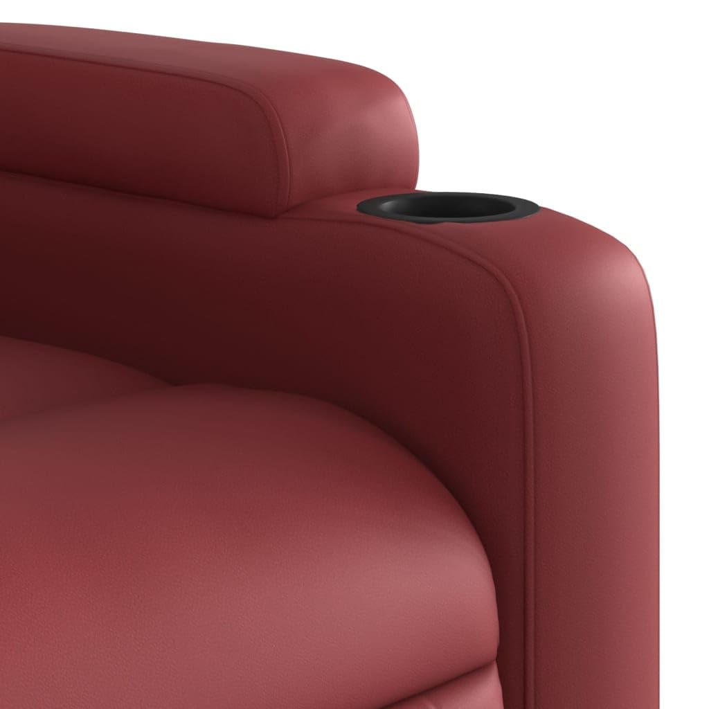 vidaXL Poltrona Reclinabile Rosso Vino in Similpelle, Poltrona reclinabile, Poltrona elettrica, Poltrona Singola, Poltrona reclinante, Poltrona