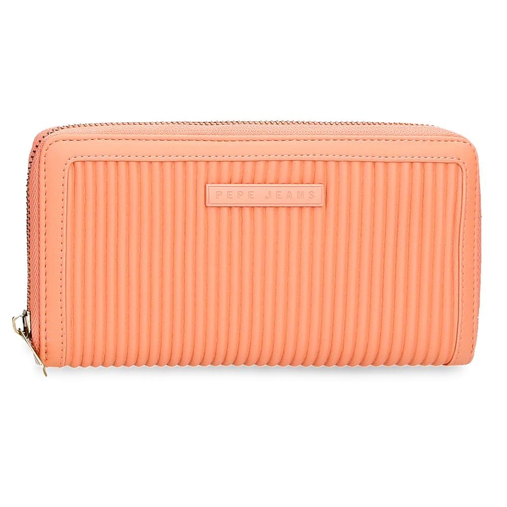 Pepe Jeans Aurora Wallet with card holder Orange 19.5x10x2 cm Synthetic leather