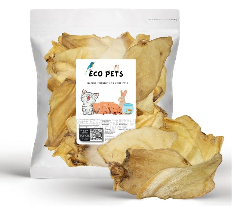 ECO PETS High Protien Water Buffalo Ear Durable Tough Dog Chew and Treat for Aggressive Chewing and Puppies Rawhide Alternative (Small Ears (Pack of 5 Ears)) (B0CV19487F) Amazon Price History, Amazon Price Tracker
