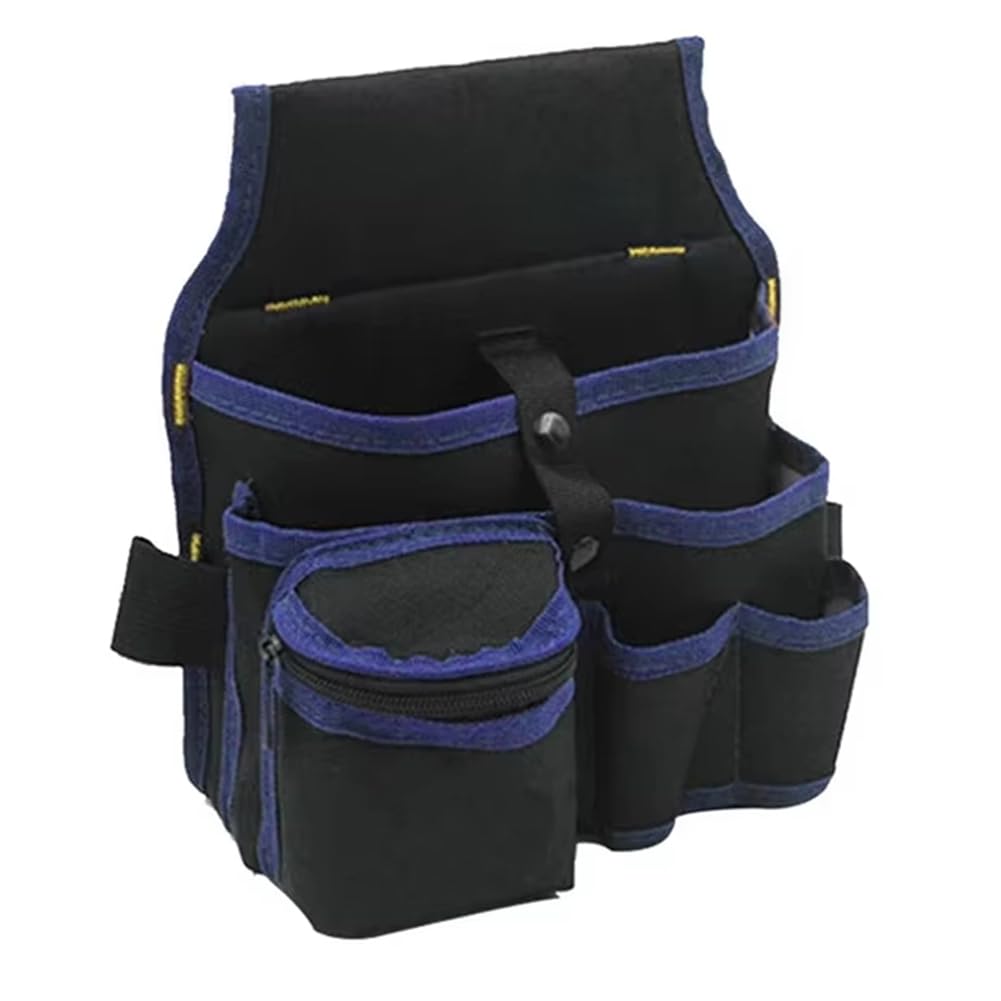 Littimoon Multifunctional Tool Storage Bag Pouch Belt Electrician Toolkit Drill Wrench Screwdriver Hardware Tool Bags Organizer Black Blue