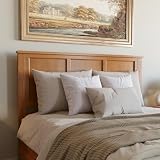 AFI, Madison Queen Solid Wood Panel Headboard, Light Toffee