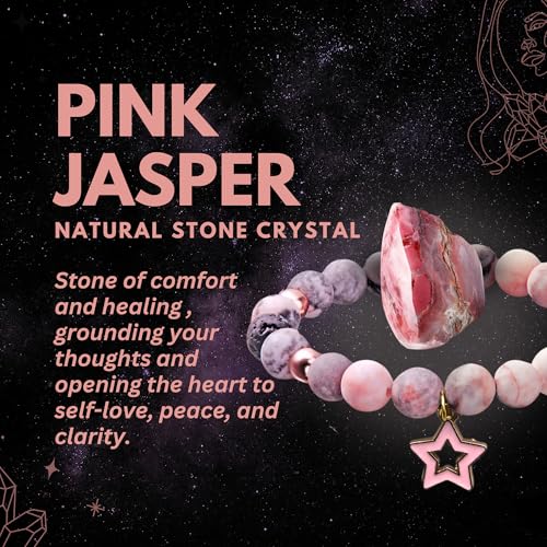 Image of 5 Senses Co. Luxury Celestial Bracelet Gift Set Combo for Women | For Mother, Sister, Friend, Girlfriend, Birthday | Mothers Day Gift | Couple Gifts | Certified Natural Stone Crystal Bracelet with Metallic Charm & Long Lasting Luxurious Moonlight Perfume