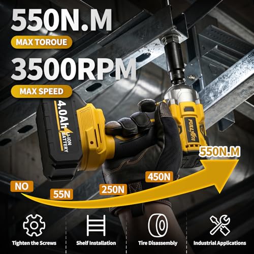 FULLYEA Cordless Impact Wrench Kit