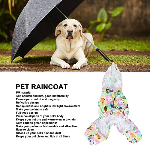 Jaqueta de Chuva Com Capuz para Cachorro Respirável Jaqueta de Chuva Totalmente Embrulhada para Cach