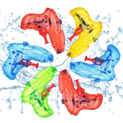 Gemdoit 6 Stück Wasserpistole Klein – Mini Wasserpistolen für Kinder, Robuste Spielzeug Wasserpistolen für Unbeschwerte ...