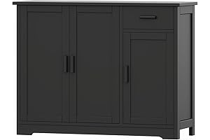 Irontar Kitchen Coffee Bar Cabinet with Drawers and Doors