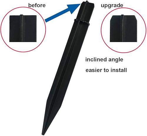 Miniatura 5 de RIGHTLEFT 10 piezas de picos de tierra de plástico reforzado de 825 pulgadas estacas de repuesto de luces ABS diseño de drenaje ideal para luces