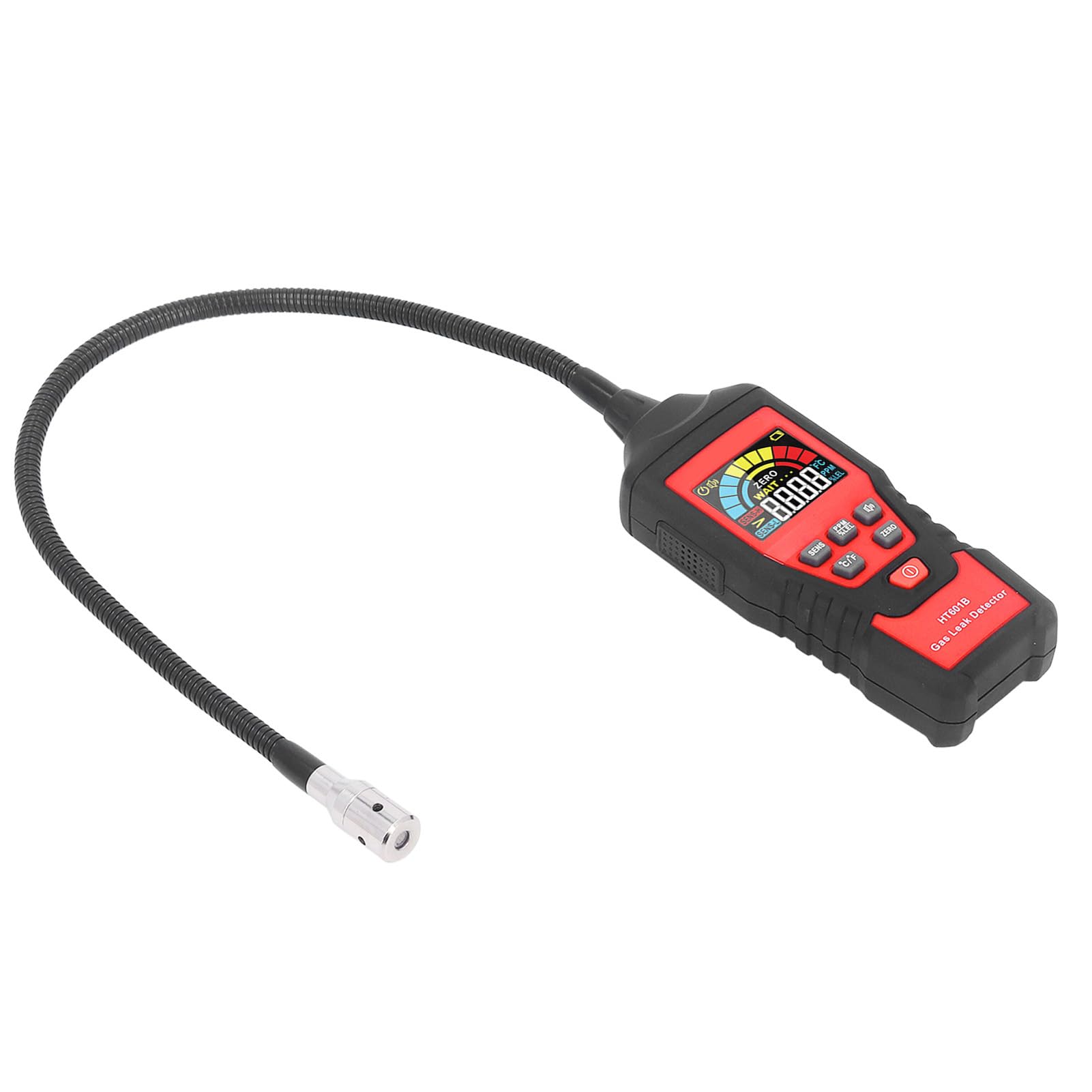 FTVOGUE Rilevatore di Perdite di Gas, Rilevatore di Gas Combustibile ABS con Display LCD, Allarme Sonoro e Luminoso, sensibilità Al Metano 50 PPM, Alimentato AAA per Uso Domestico in Cucina