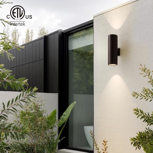 Image of mirrea 18 inch Modern Outdoor Porch Light 2 Lights, Oil Rubbed Bronze, 2 Pack