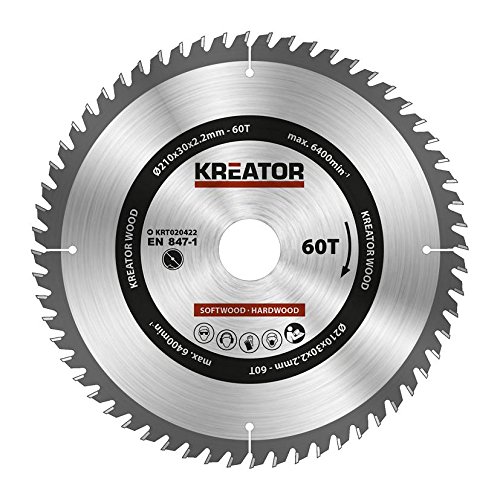 KREATOR KRT020422 - Disco de sierra madera 210mm60d