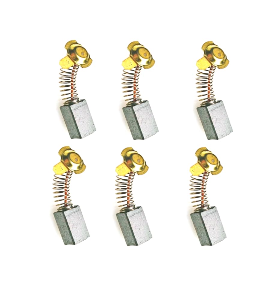C8FB2, C 8FB2, Carbon Motor Brushes Suitable for H-achi 8 1/2" Sliding Compound Miter Saw 115V AC 60Hz 9.5A 1050W 4900rpm 6Pcs
