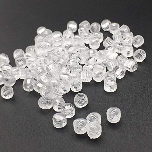 GatherTOOL 100Pcs/set Transparent Clear Screw Set M3/ M4/ M5 /M6 Plastic Grub Set Screw Bolt Screw Grub Screw Slotted Screw (Color : 100pcs, Size : M3 X 3)