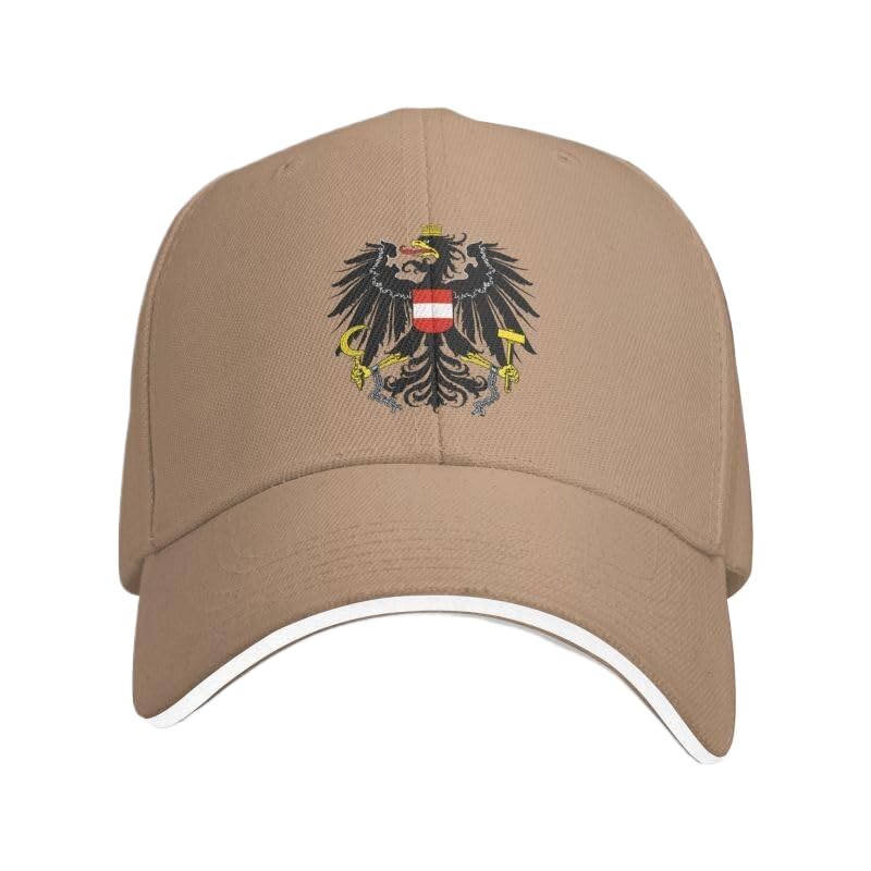 Casquette De Baseball Personnalisée Avec Armoiries De L'Autriche - Chapeau De Papa Respirant, Streetwear, Réglable, Extérieur, Femme, Homme, Printemps, Chapeau Sandwich, Chapeau De Soleil, Drape